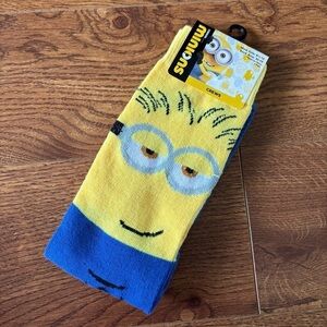 Minions yellow crew socks